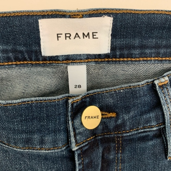 FRAME Denim Le Garçon Jeans in Azure Wash - Size 28 - Picture 4 of 13